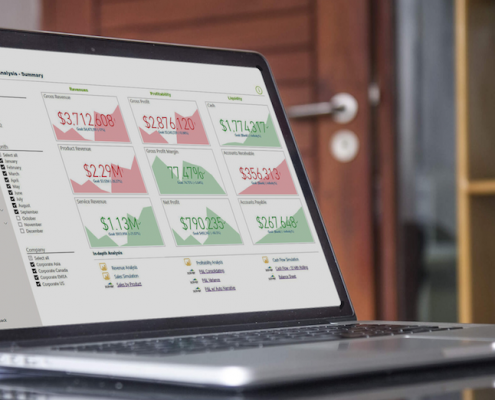 Blog header image showing a dashboard with financial report drill down for the Monthly Reporting Process Best Practices blog for Solver CPM