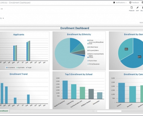 Higher Education - Student Enrollment Dashboard Example