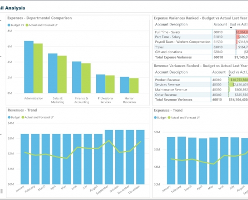 PBudget Detail Dashboard Example