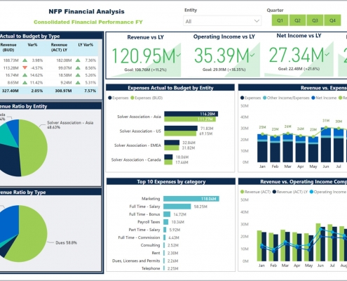 Example of a Financial Dashboard for Nonprofit Organizations