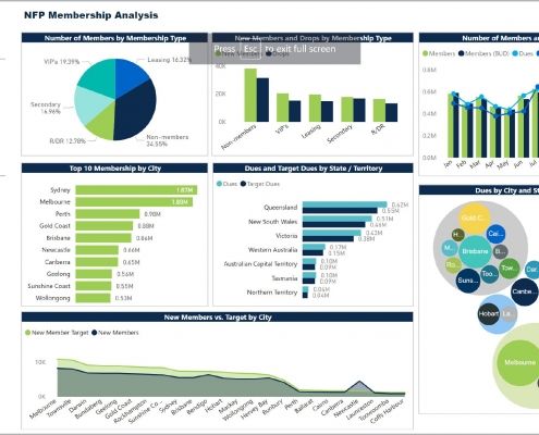 Example of a Membership Dashboard for Nonprofits