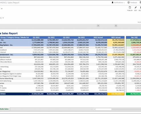 Example of a Sales Report for Media Companies