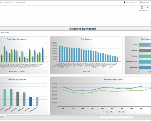 Example of an Executive Dashboard for Pharma Companies