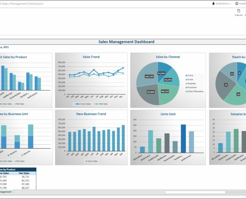 Example of a Sales Dashboard for Pharmaceutical Companies