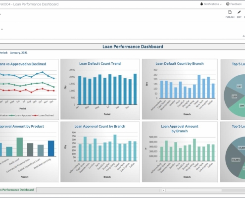 Example of a Loan Performance Dashboard for Banks