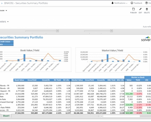 Example of a Securities Summary Portfolio Report for Banks